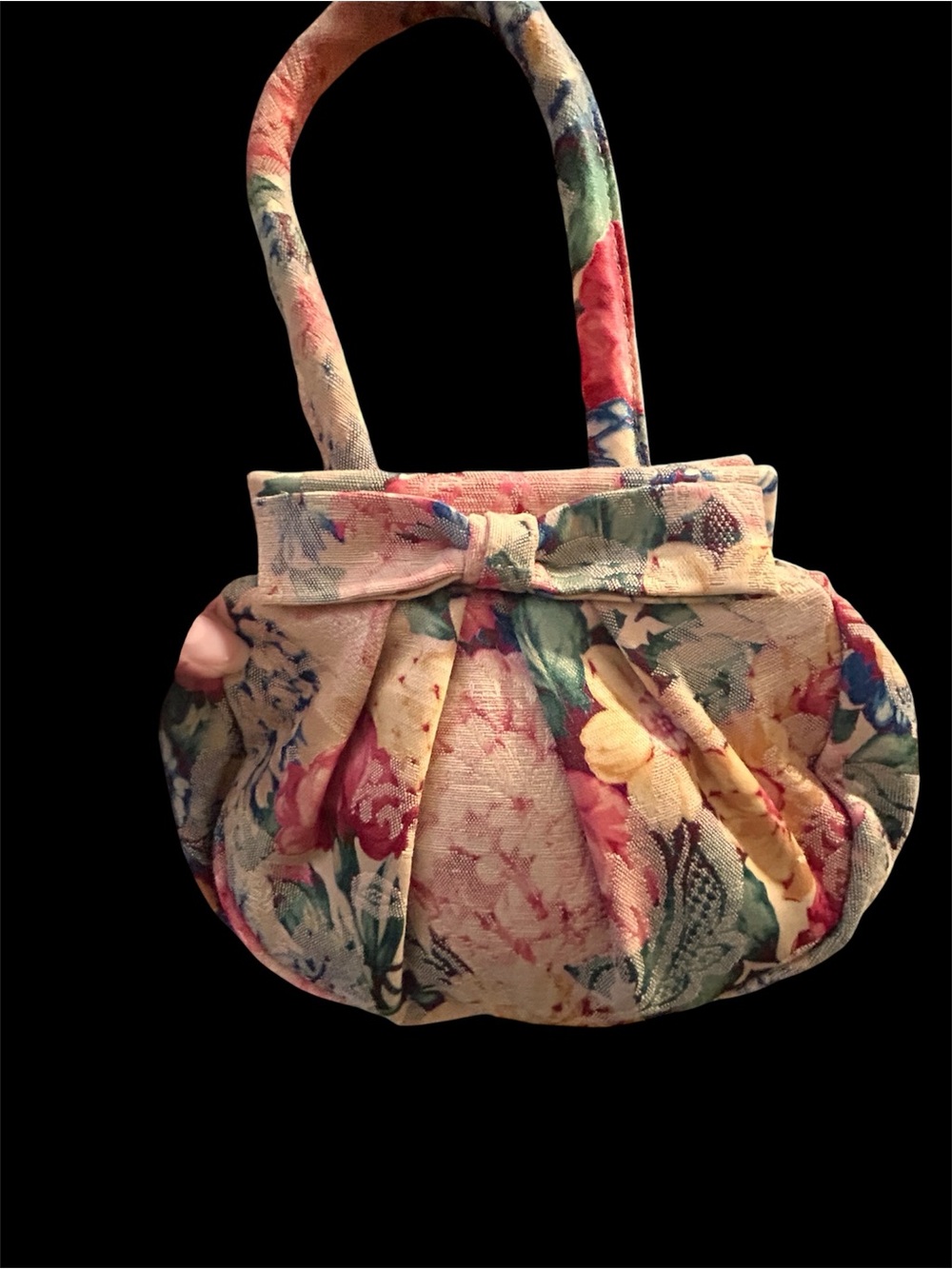 Vintage Jane Goldban for Revivals Small floral Clutch Bag/Purse For Evening